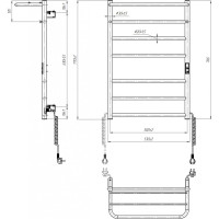 Электрический полотенцесушитель Home-I  770х530/240 TR К белый мат