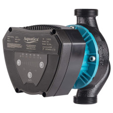Насос циркуляційний енергозберігаючий 6-90Вт Hmax 6м Qmax 92л/хв Ø1½' 180мм + гайки Ø1' AQUATICA GPA25-6/180 IV (774071)