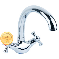 Змішувач PL 1/2' для кухні гусак вухо на гайці AQUATICA PL-4B155C (9777110)