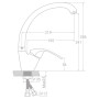 Смеситель s10 Ø40 для кухни гусак ухо лат. шток на гайке TAU SF-4B439C (9810100)