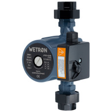 Насос циркуляційний 65Вт Hmax 4м Qmax 63л/хв Ø1 1/2' 180мм + гайки Ø1' WETRON (774512)