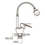 Смеситель ML Ø40 для кухни гусак гофрированный на гайке AQUATICA ML-4B644C (9746120)