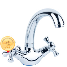 Змішувач PL 1/2 'для кухні гусак короткий вухо на гайці AQUATICA PL-4B355C (9777100)