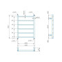 Водяной полотенцесушитель INOX Флет  570х430/400