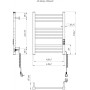 Електрична рушникосушарка HF Derby  570х430 білий мат