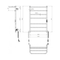 Электрический полотенцесушитель Home-I  770х530/240 TR К белый глянец