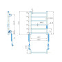Електрична рушникосушарка HF Leeds  570x430 чорний мат