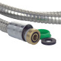 Шланг для душа 1/2' SS розтяжний з підшипником 150-180см AQUATICA XB-9353 (9792040)