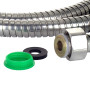 Шланг для душа 1/2' SS розтяжний з підшипником 150-180см AQUATICA XB-9353 (9792040)