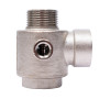 З'єднувач п'ятививідний +зворотний клапан 80мм M1'×F1'×F1'×M1/4'×F1/4' Silver 480г AQUATICA (779601)