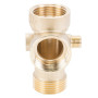 З'єднувач п'яти вивідний 80мм 1'м×1'F×1'F×1/4'M×1/4' F∠180° AQUATICA (779599)