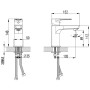 Смеситель LIRI Ø35 для раковины литой на шпильке CORSO DF-2A140C (9632000)