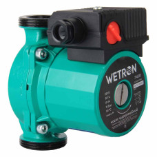 Насос циркуляційний 75Вт Hmax 4м Qmax 45л/хв Ø1½' 130мм зел + гайки Ø1' WETRON (774313)