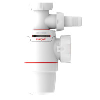 Сифон для кухонної мийки Neo Air 1½'×Ø40мм з підведенням WIRQUIN (9542321)