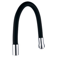 Излив (гусак) 3/4" для кухни силиконовый черный AQUATICA (XH-5239) (9793510)