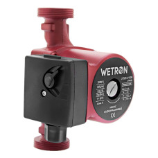 Насос циркуляційний 75Вт Hmax 4м Qmax 40л/хв Ø1½' 180мм бордо+гайки Ø1' WETRON LР525–4/180В (774212)