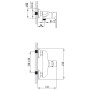 Змішувач GARDA Ø35 для душу CORSO 9605303 (BC-1D121W)