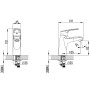 Смеситель SERIO Ø35 для раковины литой на шпильке CORSO DC-2A146C (9626000)