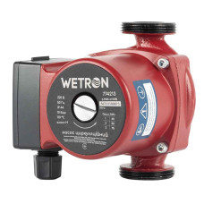 Насос циркуляційний 75Вт Hmax 4м Qmax 45л/хв Ø1½' 130мм бордо + гайки Ø1' WETRON (774213)